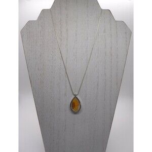 Silver Teardrop w/ Dried Flowers